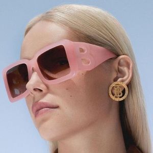 BURBERRY BE4312 FRITH PINK SUNGLASSES BOLD OVERSIZED SQUARED